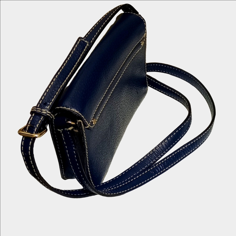 ♠️ KATE SPADE NAVY BLUE SMALL LEATHER CROSSBODY BAG - Picture 3 of 11